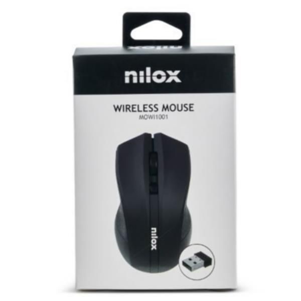 Nilox - Mouse - ergonomico - ottica - 3 pulsanti - senza fili - ricevitore wire…
