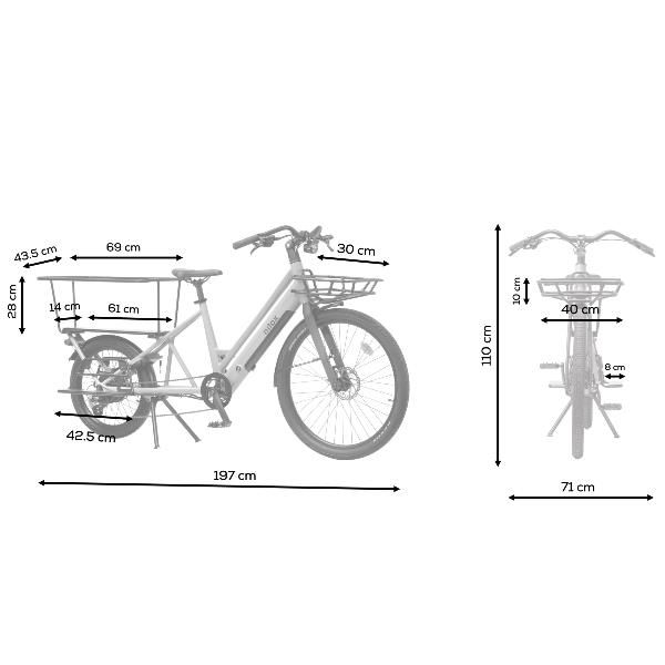 Nilox C3 Long - Cargo bike - elettrico