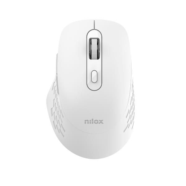 Nilox RATON DUAL WIRELESS 1600 DPI BLANCO, Ottico, Bluetooth + USB Type-A, 1600…