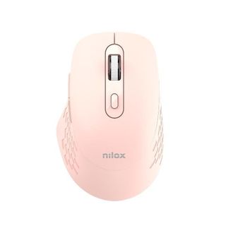 Nilox RATON DUAL WIRELESS 1600 DPI ROSA, Ottico, Bluetooth + USB Type-A, 1600 D…
