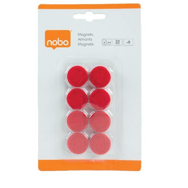 Nobo - Calamita - 2 cm di diametro - rosso (pacchetto di 8) - per P/N: 1900930,…