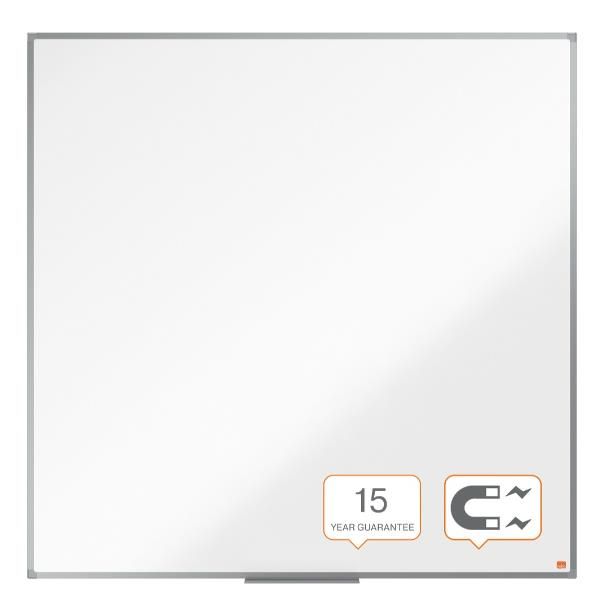 Nobo Essence - Lavagna bianca - montabile a parete - 1200 x 1200 mm - acciaio -…