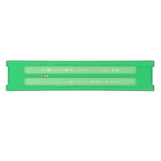 Normografo lettere e cifre Uni - 2,5mm - verde - Arda