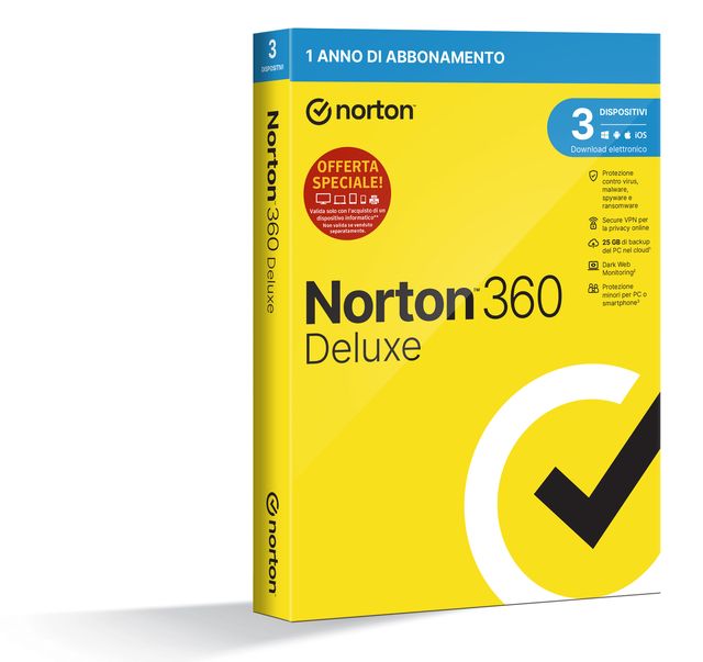 Norton 360 Deluxe 2024 | Antivirus per 3 dispositivi | Licenza di 1 anno | Secu…