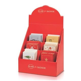Biglietto natale con busta - fantasie assortite - Sadoch - expo 120 pezzi