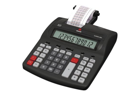 Olivetti Logos 902 - Calcolatrice scrivente con stampa - LCD - 12 cifre - adatt…