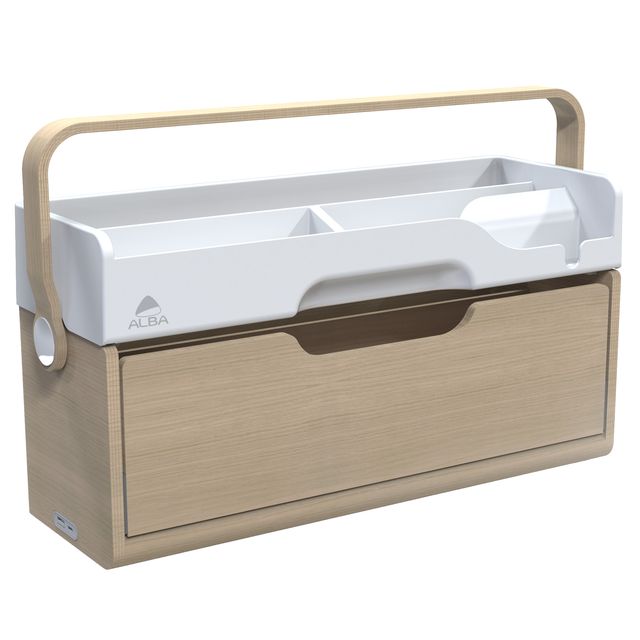 Organizer portatile da scrivania Ergobox S - 42,5 x 23 x 15 cm - legno/PET/ABS …