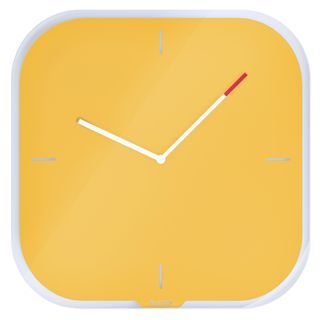 Orologio da parete Cosy - silenzioso - vetro - giallo - Leitz
