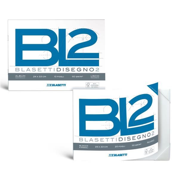 Blasetti One Color Disegno 2 - Album - 240 x 330 mm - 20 fogli - bianco