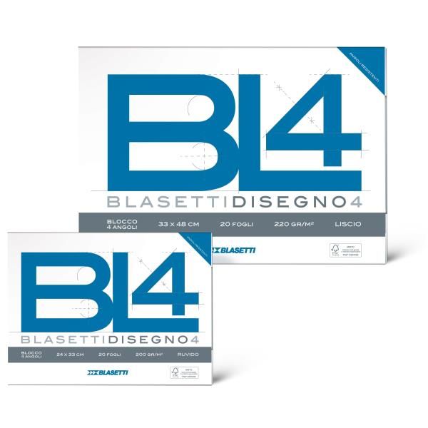 Blasetti One Color Disegno 4 - Album - 240 x 330 mm - 20 fogli - bianco