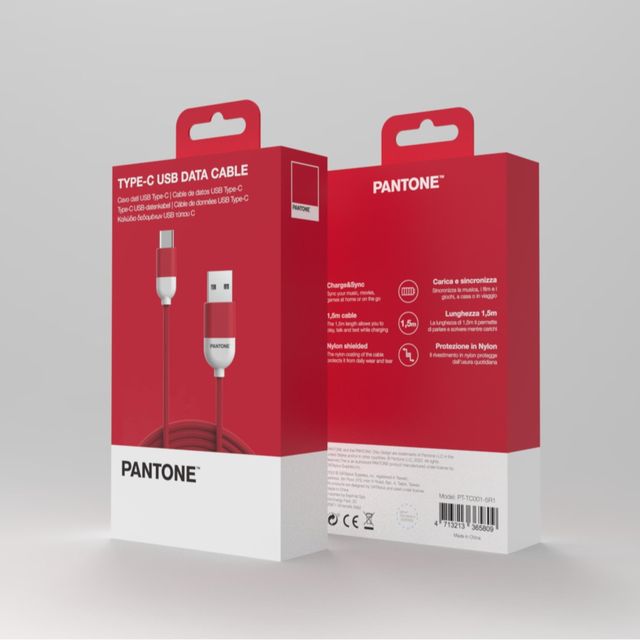 PANTONE - USB-A to USB-C Cable 10W