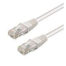 PATCH CORD U/UTP CAT.6 4X2X26AWG CONDUTTORE A TREFOLO GUAINA PVC BIANCO 3M