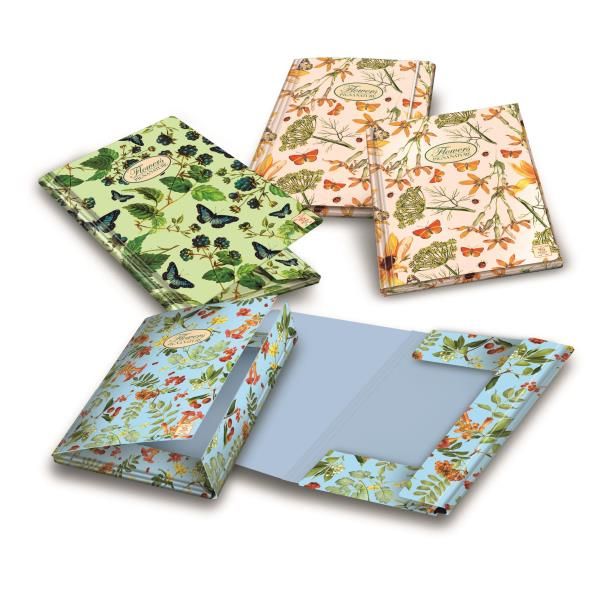 PIGNA Nature Flowers - Cartelletta a 3 lembi - colori assortiti (pacchetto di 6)