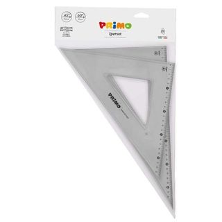 PRIMO - Set di righelli - grigio fumo - polistirene (pacchetto di 2)