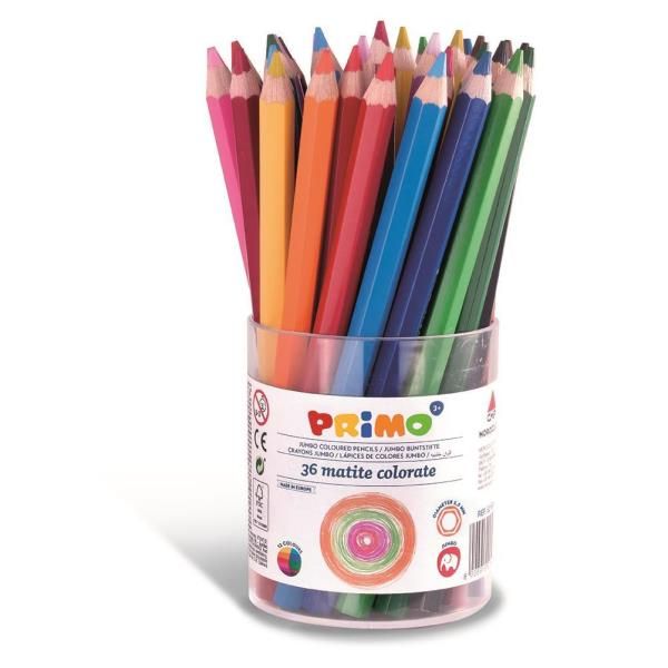 PRIMO JUMBO - Pastello colorato - colori brillanti assortiti - 5.5 mm (pacchett…
