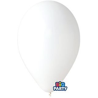 Palloncino - diametro 30 cm - lattice - bianco - conf. 10 pezzi