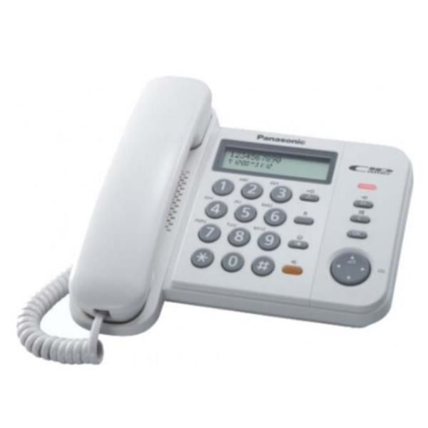 Panasonic KX-TS580EX1W - Telefono con filo con ID chiamante