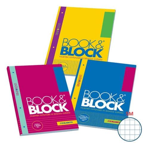 Blasetti book & block - Blocco di ricambio - A4 - 40 fogli / 80 pagine - quadre…