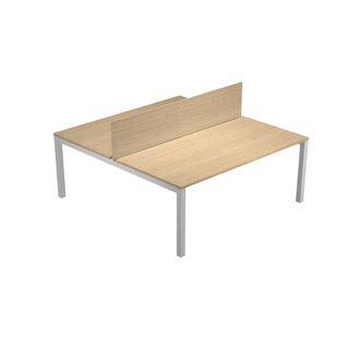 Pannello divisorio Agorà - per scrivania multiple - 180 x 32 cm - rovere