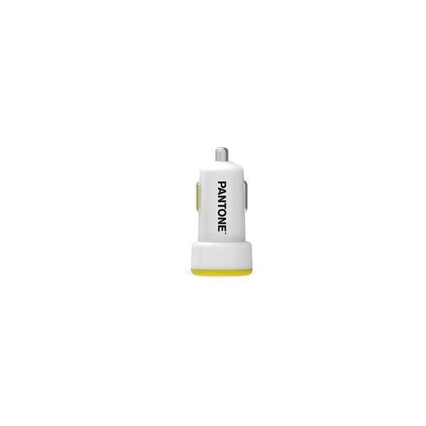Pantone - Adattatore alimentazione per auto - 2.1 A (USB) - bianco, pantone 102C