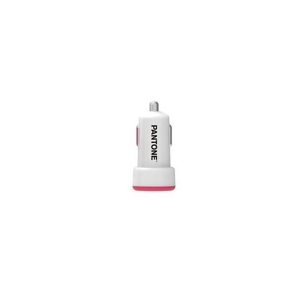 Pantone - Adattatore alimentazione per auto - 2.1 A (USB) - bianco, pantone 184C