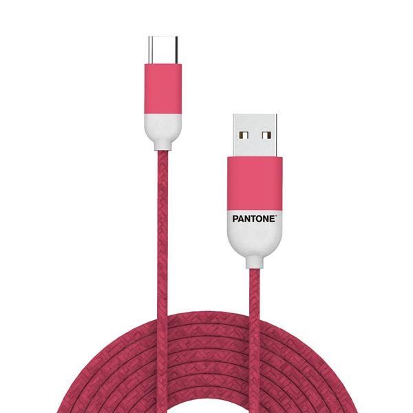 Pantone - Cavo USB - USB-C (M) a USB (M) - 2.4 A - 1.5 m - rosa