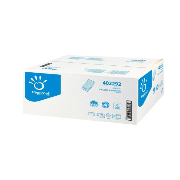 Papernet - Asciugamani di carta - pura cellulosa - 210 fogli - piega a V - bian…