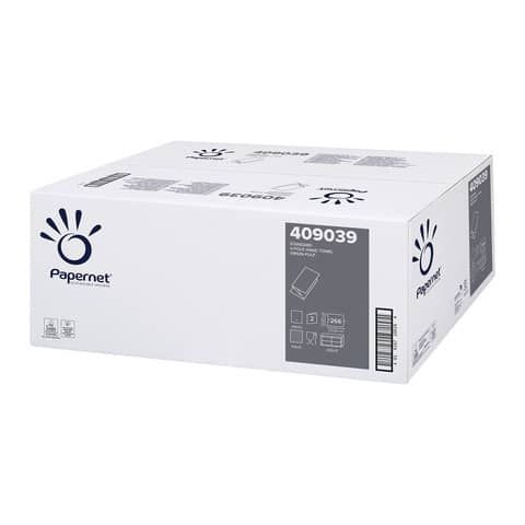 Papernet Standard - Asciugamani - pura cellulosa - 266 fogli - piega a V - bian…