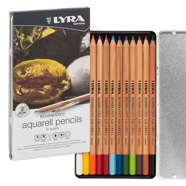 Pastelli Aquarell Rembrandt - 3,7 mm - colori assortiti - Lyra - astuccio metal…