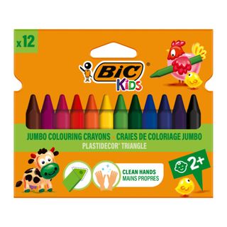 Pastelli Plastidecor - in plastica - colori assortiti - Bic - astuccio 12 color…