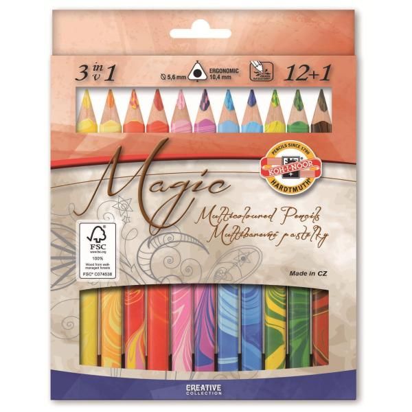 Pastelli colorati Matitoni Magic - diametro mina 5,6 mm - Koh-I-Noor - astuccio…