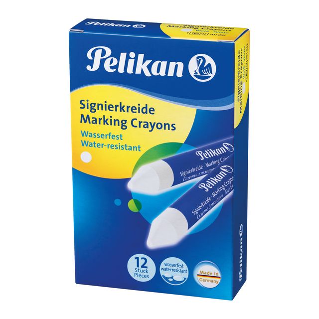 Pastello industriale 762 - bianco - Pelikan - scatola 12 pezzi