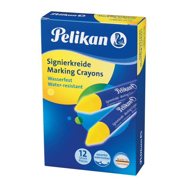 Pastello industriale 762 - giallo - Pelikan - conf. 12 pezzi