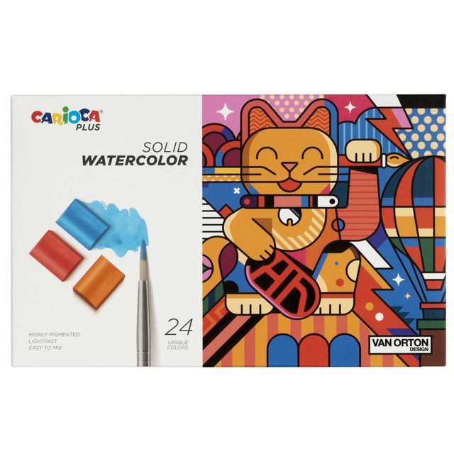 Pastiglia acquerello - ø 18 mm x 10 mm - colori assortiti - Carioca Plus - conf…