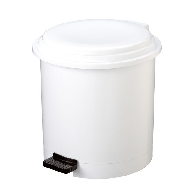 Pattumiera a pedale Ruf - PP - 12 L - diametro 27 cm - altezza 34 cm - bianco -…