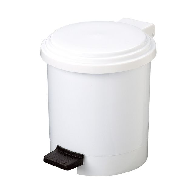 Pattumiera a pedale Ruf - PP - 6 L - diametro 22,5 cm - altezza 26,5 cm - bianc…