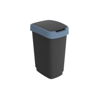 Pattumiera con coperchio basculante - 25 L - 33,3 x 25,2 x 47,6 cm - PPL - nero…