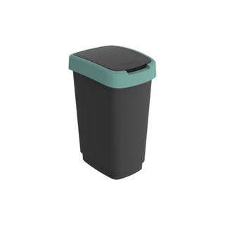 Pattumiera con coperchio basculante - 25 L - 33,3 x 25,2 x 47,6 cm - PPL - nero…