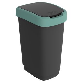 Pattumiera con coperchio basculante - 50 L - 40,1 x 29,1 x 60,2 cm - PPL - nero…