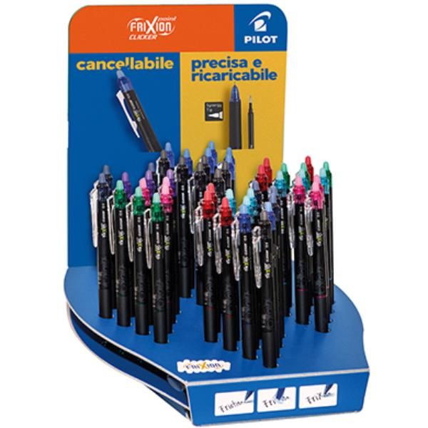 Penna Frixion Point Clicker - colori assortiti - Pilot - expo 60 pezzi