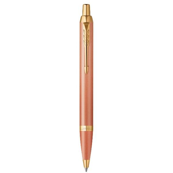 Penna a sfera Parker IM Writing Rituals arancione con finiture dorate