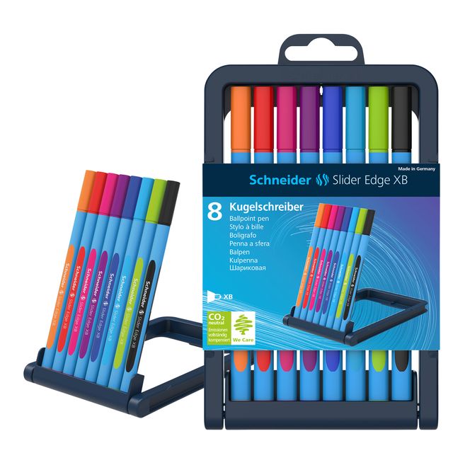 Penna a sfera Slider Edge - tratto XB - colori assortiti - Schneider - astuccio…