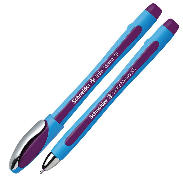 Penna a sfera Slider Memo - punta XB - viola - Schneider