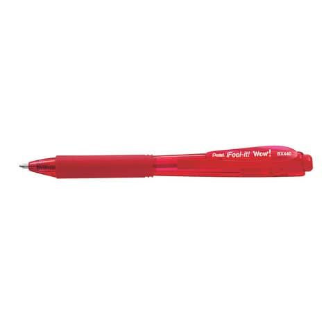 Penna a sfera a scatto Feel It Wow! - punta 1,0 mm - rosso - Pentel