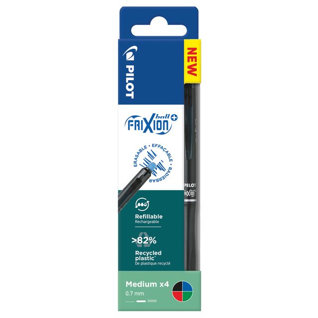 Penna a sfera a scatto FrixionBall+ - punta 0,7mm - colori assortiti - Pilot - …