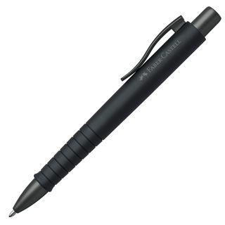 Penna a sfera a scatto Poly Ball - Punta 0,7 mm - fusto all black - Faber-Caste…