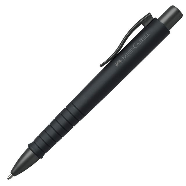 Penna a sfera a scatto Poly Ball - Punta 0,7 mm - fusto all black - Faber-Caste…