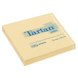 Blocco foglietti - giallo pastello - 76 x 76mm - 63gr - 100 fogli - Tartan