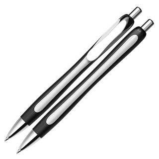 Penna a sfera a scatto Slider Rave - punta XB - fusto nero/bianco - nero - Schn…