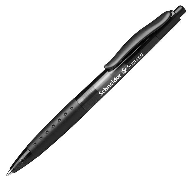 Penna a sfera a scatto Suprimo - tratto medio - nero - Schneider